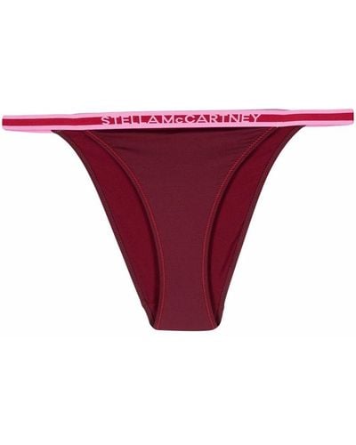 Stella McCartney High-leg Logo-waistband Briefs - Red