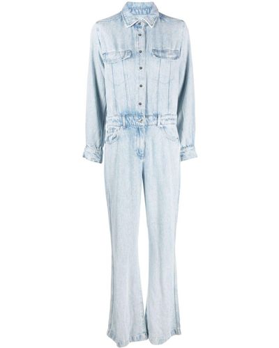 7 For All Mankind Jumpsuit Met Ceintuur - Blauw