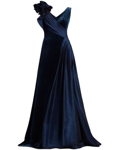 Tadashi Shoji Drapiertes Abendkleid - Blau