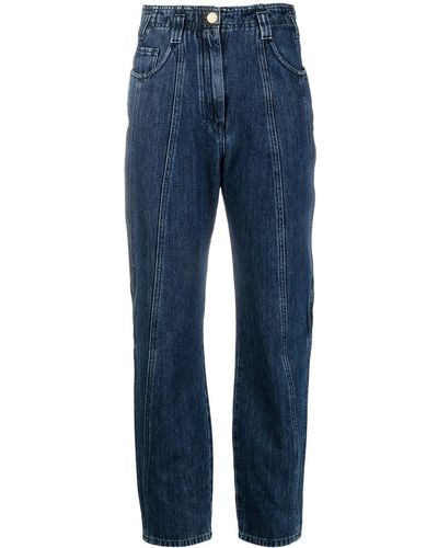 Alberta Ferretti High-rise Straight Jeans - Blue