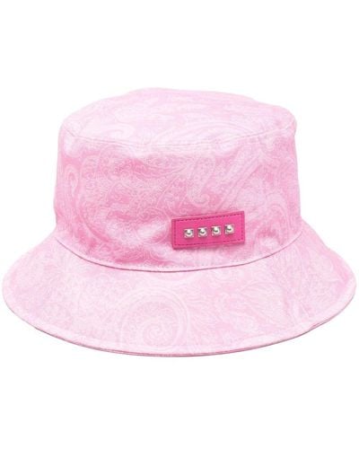Etro Sombrero de pescador con estampado de cachemira - Rosa