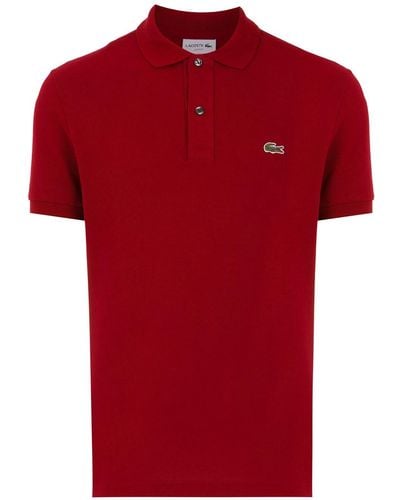 Lacoste ロゴパッチ ポロシャツ - レッド