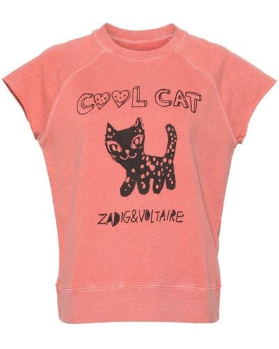 Zadig & Voltaire Cool Cat Sleeveless Sweatshirt - Pink