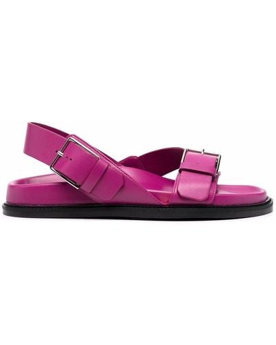 SCAROSSO Hailey Buckled Sandals - Pink