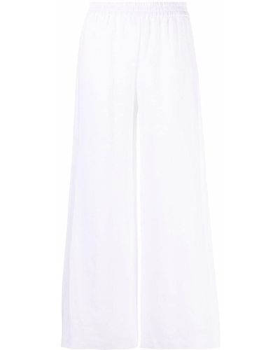 Fabiana Filippi Pantalones anchos con cintura elástica - Blanco