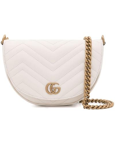Gucci Mini GG Marmont Umhängetasche - Weiß