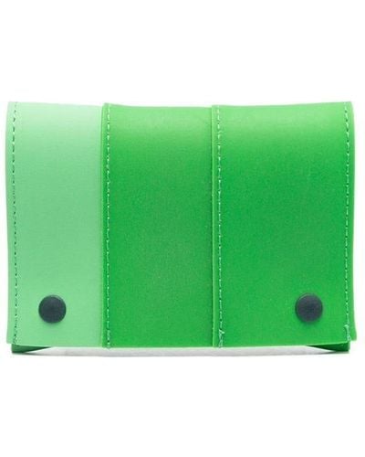 Sunnei Paneled Folded Wallet - Green