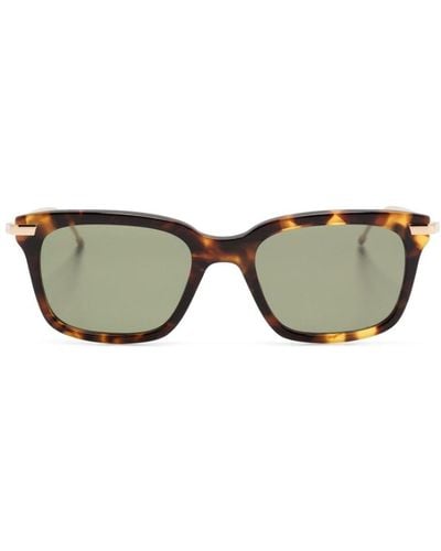 Thom Browne Rectangle-frame Sunglasses - Brown
