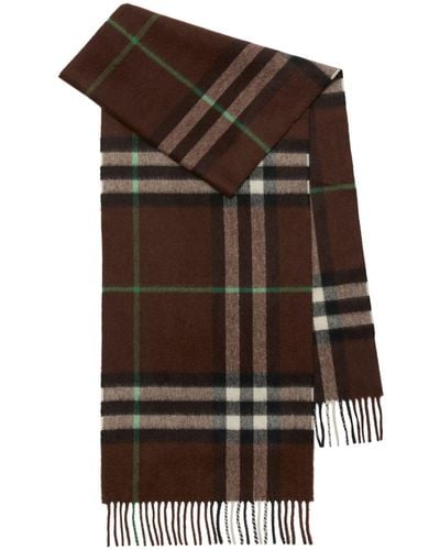 Burberry Vintage Check Fringed-detailing Scarf - Brown