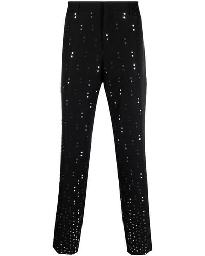 Moschino Polka-dot Wool Trousers - Black