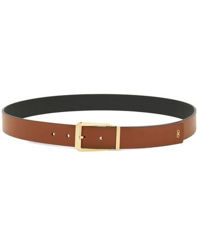 Ferragamo Reversible leather belt - Braun