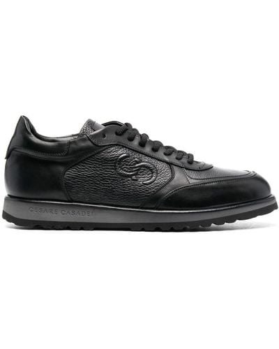 Casadei Logo Low-top Sneakers - Black