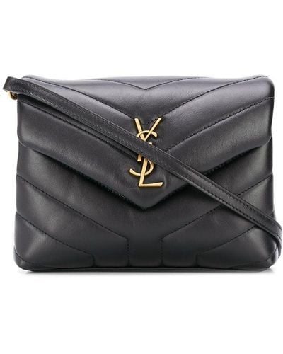 Saint Laurent Loulou Toy Leather Cross-body Bag - Grey