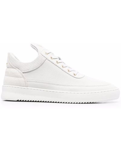 Filling Pieces Top Ripple Leather Sneakers - White