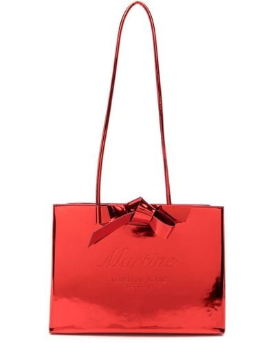 Martine Rose Logo-debossed Tote Bag - Red