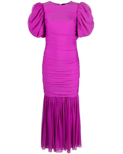 ROTATE BIRGER CHRISTENSEN Stretch-Jersey And Crepon Dress - Purple