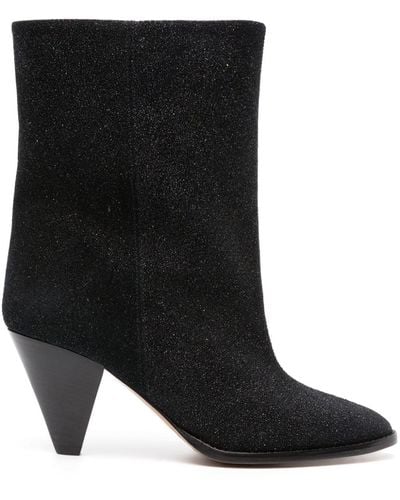 Isabel Marant Rouxa Suede 85mm Boots - Black