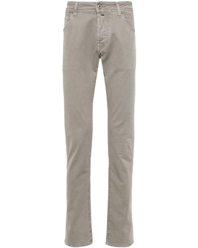 Jacob Cohen Nick Low-rise Slim-fit Jeans - Gray