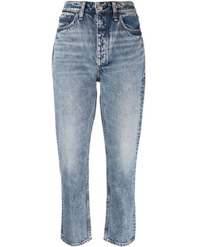 Rag & Bone Nina Tapered-Jeans mit hohem Bund - Blau