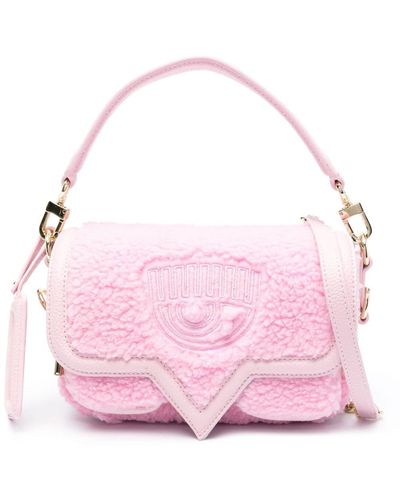 Chiara Ferragni Small Eyelike Teddy Tote Bag - Pink