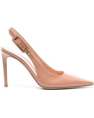 Gianvito Rossi Lindsay 95mm Leather Court Shoes - Pink