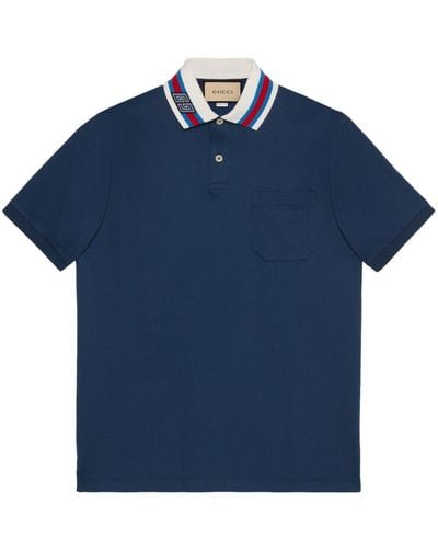 Gucci Poloshirt Met GG-logo - Blauw