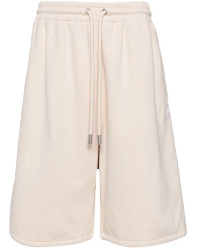 Off-White c/o Virgil Abloh Diag-stripe cotton track shorts - Natur