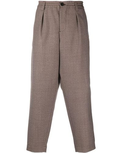 Marni Straight-leg Wool Pants - Grey