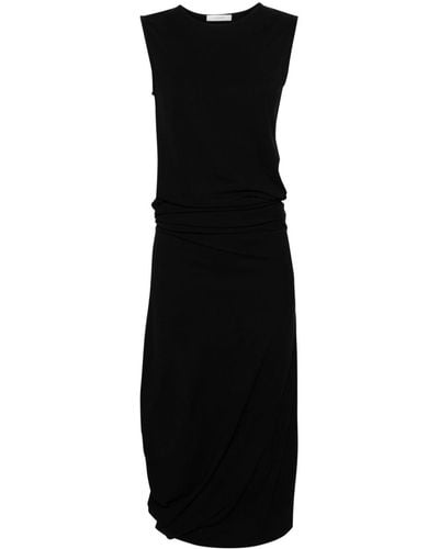 Lemaire Cotton Twisted Dress - Black