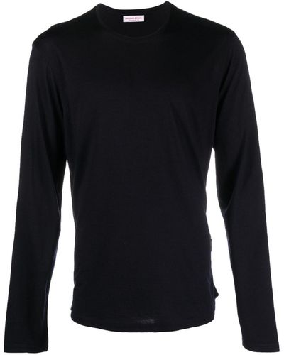Orlebar Brown Crew-neck Merino-wool Sweater - Black