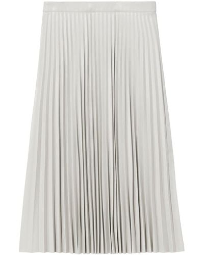 Proenza Schouler Faux-leather Pleated Skirt - White