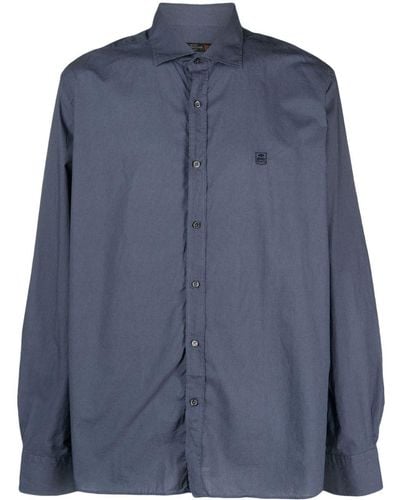 Corneliani Katoenen Overhemd - Blauw