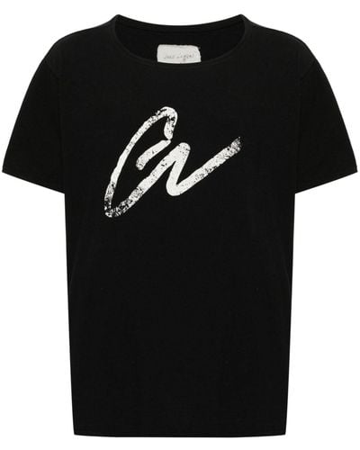 Greg Lauren Logo-print Cotton T-shirt - Black