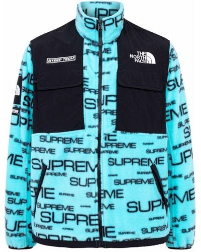 Supreme X The North Face Fleece Jacket - Blue