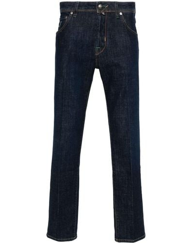 Jacob Cohen Jeans affusolati con ricamo - Blu