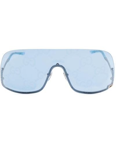 Gucci Oversized-Sonnenbrille mit Retro-Gestell - Blau