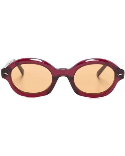 Retrosuperfuture Oval-frame Tinted Sunglasses - Pink