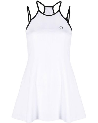 Marine Serre Mini-jurk Met Logoprint - Wit