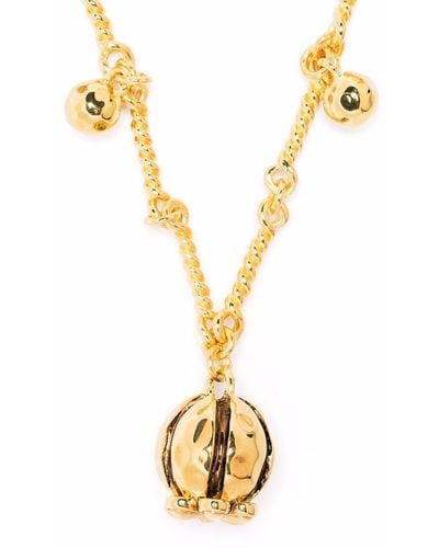 Aurelie Bidermann Virginia Bell Pendant Necklace - Metallic