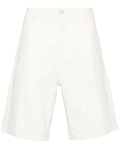 BOGGI Slub-texture Bermuda Shorts - White