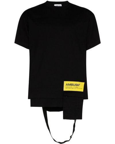Ambush T-shirt Met Zakdetail - Zwart