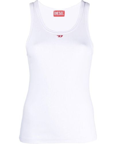 DIESEL T-anky-d Logo-appliqué Tank Top - White