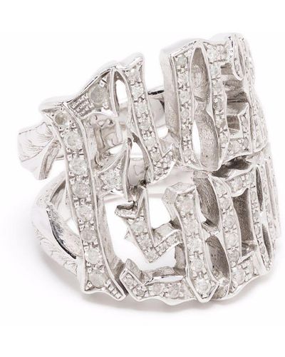 Loree Rodkin Anillo en oro blanco de 14kt con diamantes - Metálico