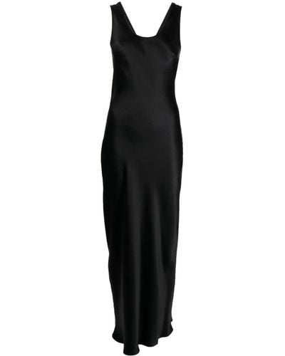 Gilda & Pearl Zijden Maxi-jurk - Zwart