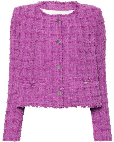 IRO Raceli Tweed Jacket - Purple