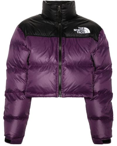 The North Face Nuptse Colour-block Puffer Jacket - Purple