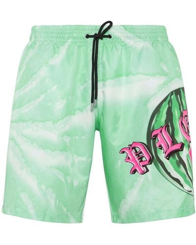 Philipp Plein Tutti Frutti Swim Shorts - Green