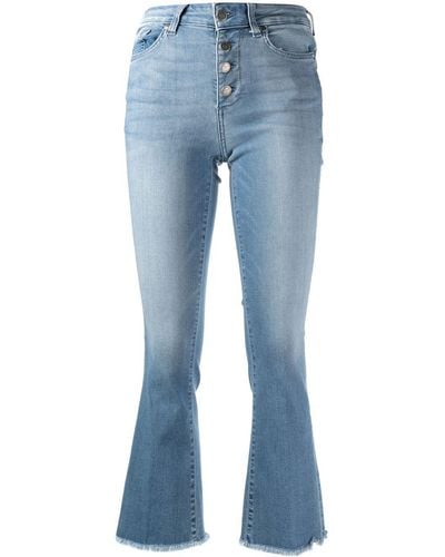 Liu Jo Cropped Bootcut Jeans - Blue