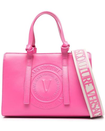 Versace Jeans Couture Handtasche mit Logo-Prägung - Pink