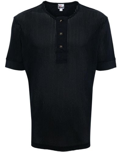 Sunspel X Nigel Cabourn Mesh Cotton T-shirt - ブラック